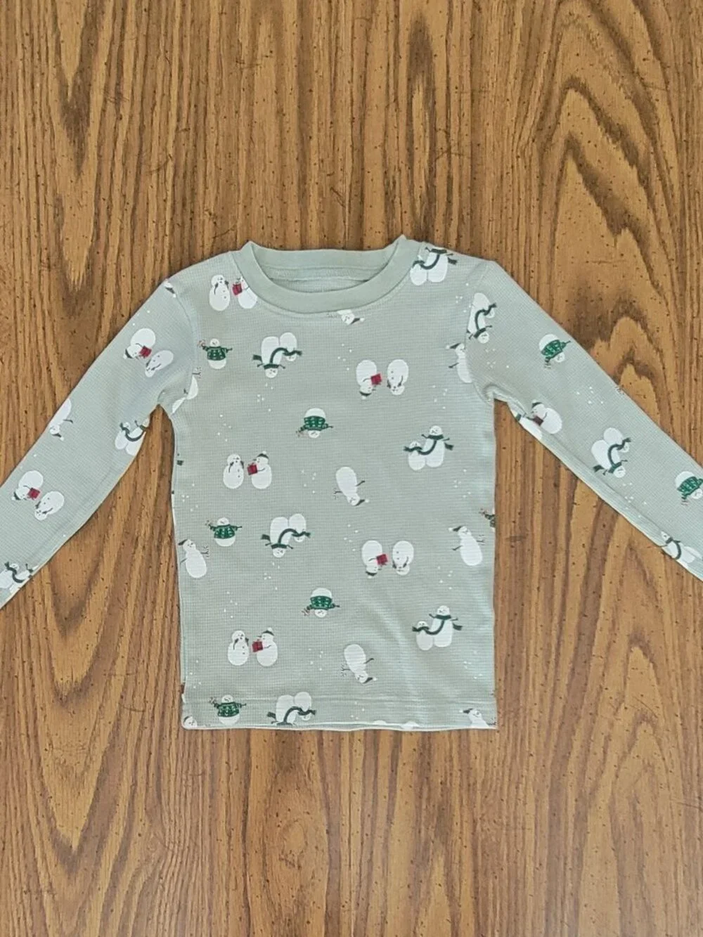 Carter’s Child of Mine 3T 2-Piece Snowman Christmas Pajama Set Thermal